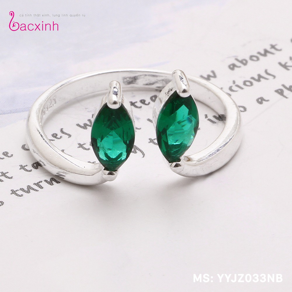 Nhẫn bạc Ý 925 Bạc Xinh Huệ Ngân- Vòng kim cô YYJZ033