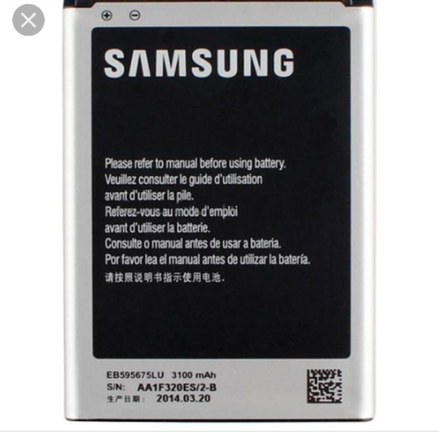Pin samsung galaxy note 2 N7100 xịn bảo hành 6 tháng đổi mới