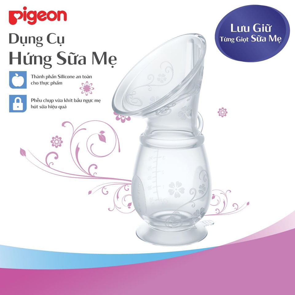 CỐC HỨNG SỮA SILICONE PIGEON[CHÍNH HÃNG]