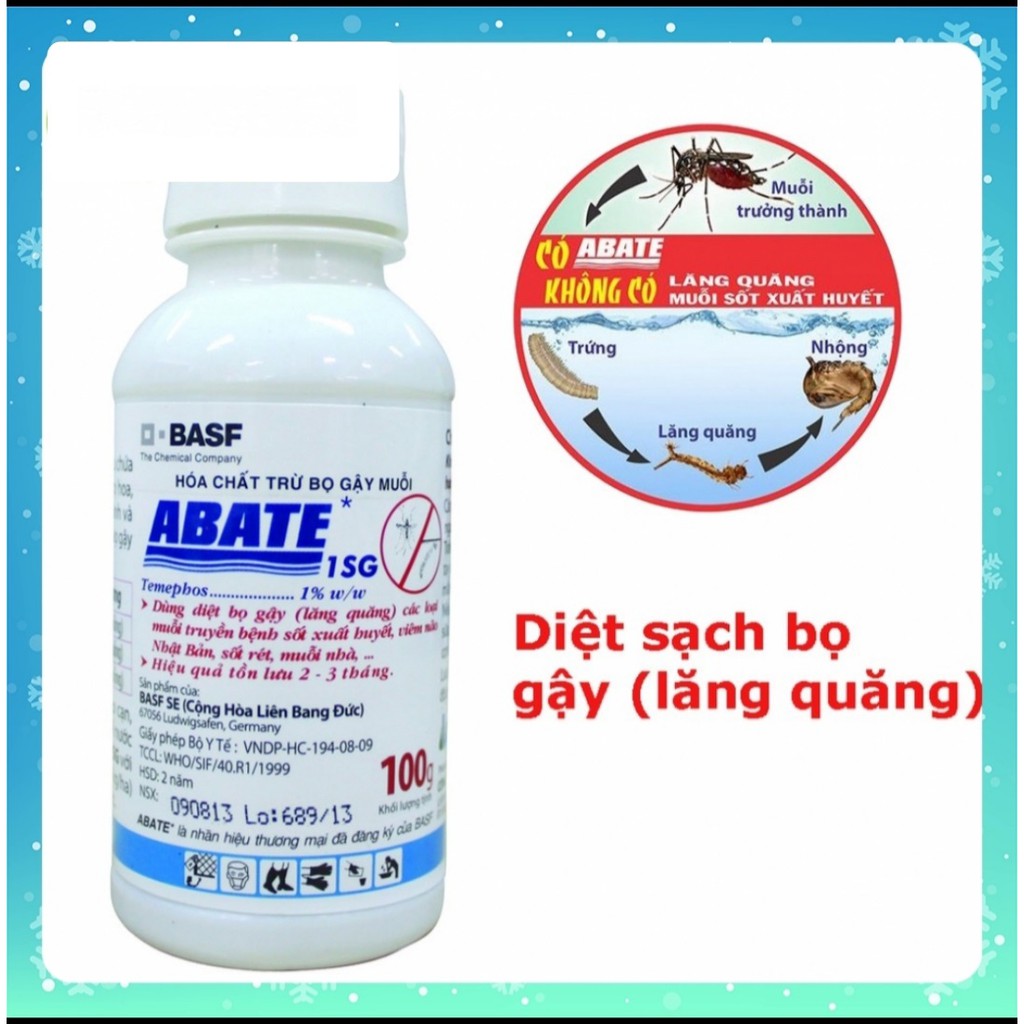 Thuốc diệt lăng quăng bọ gậy Abate 1SG 100gr