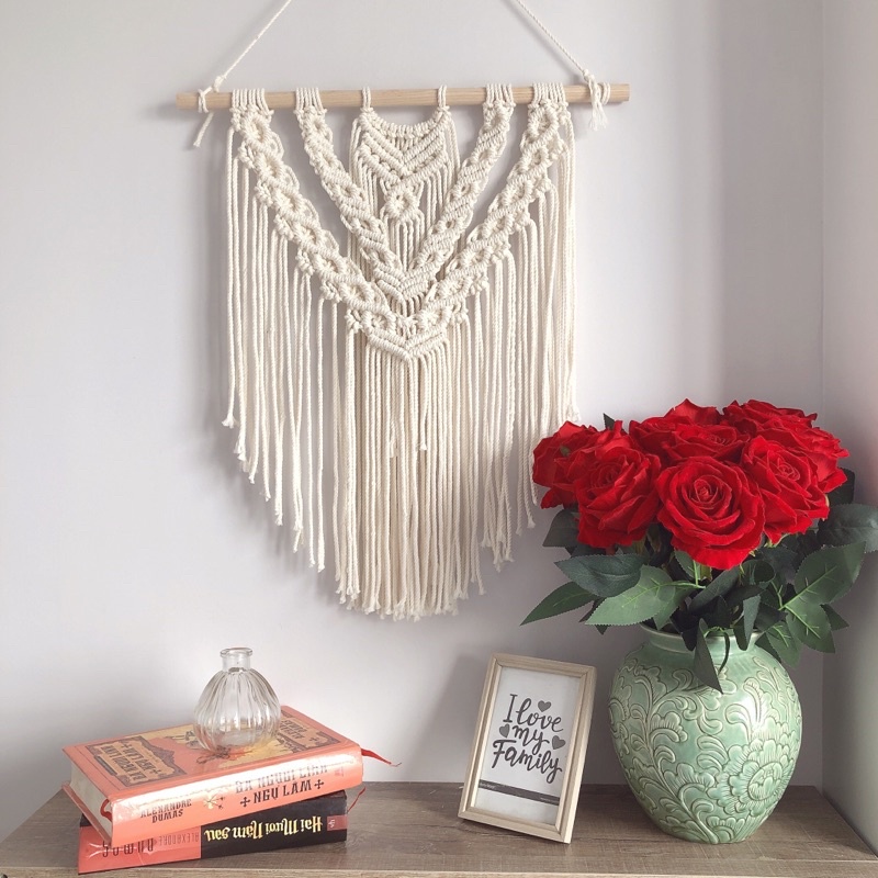 Macrame treo tường nghệ thuật decor trang trí phòng