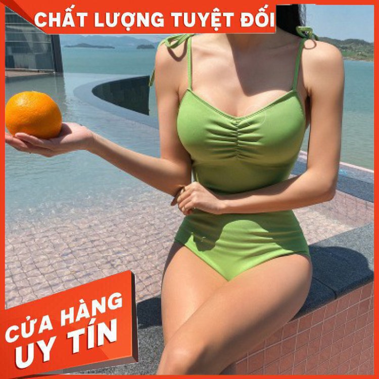 HÀNG CAO CẤP -  Bikini đẹp, Áo tắm nữ hai dây liền thân, Đệm mút nâng ngực  - Hàng Cao Cấp