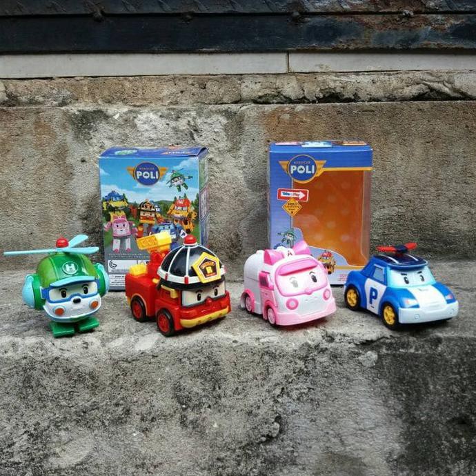 Robocar Poli Mô Hình Nhân Vật Robot Biến Hình Thành 1 Bộ 4 Nhân Vật Trong Phim Hoạt Hình