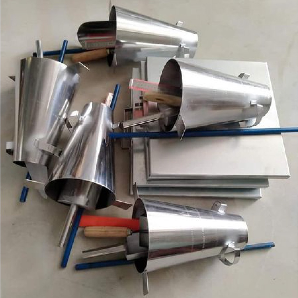 Bộ côn rút sụt bê tông Inox, Bộ côn thử độ sụt bê tông bằng Inox chất lượng cao