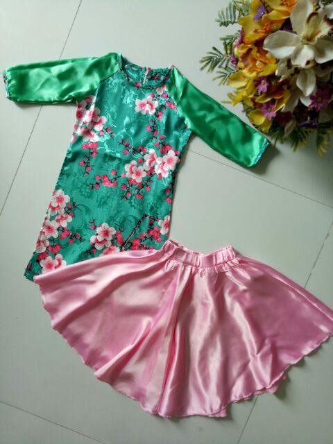 Set áo dài bé 18-20kg