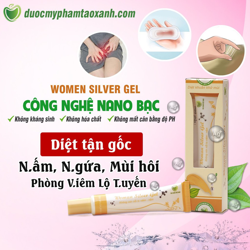 [MUA 2 TẶNG 1 QUÀ] Gel vệ sinh phụ nữ từ Nano bạc 🦋 WOMAN SILVER GEL 🦋 Diệt Tận Gốc nấm, ngứa, mùi hôi | BigBuy360 - bigbuy360.vn