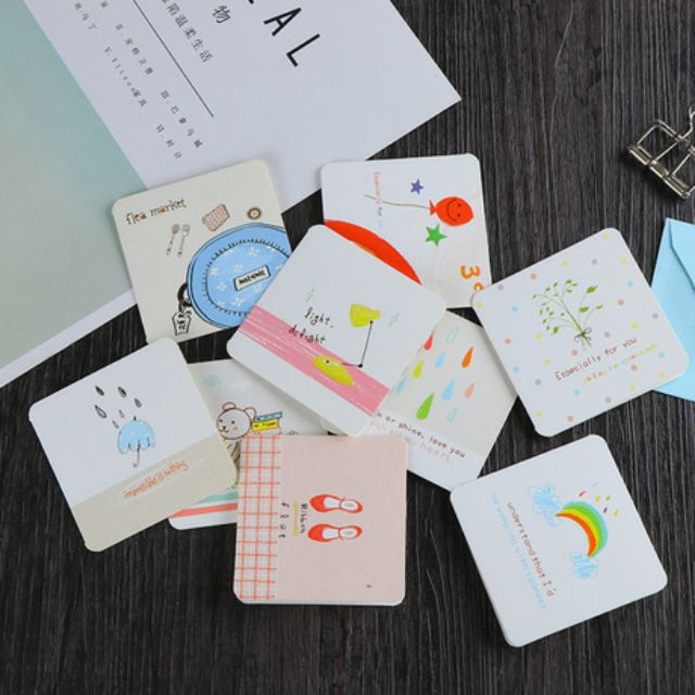 Thiệp cầm tay mini kt 7*7cm