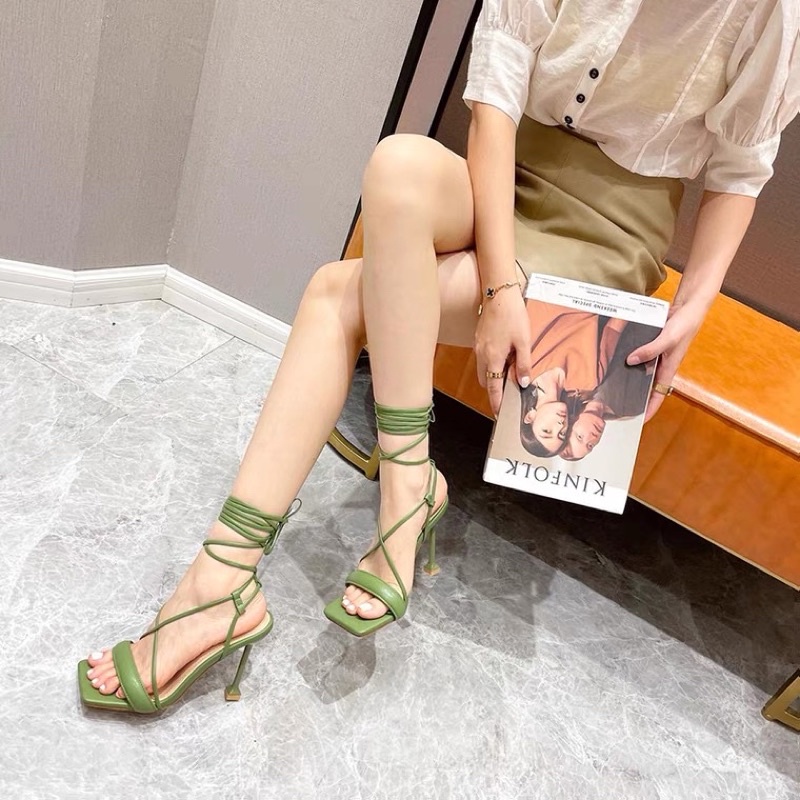 ( Xả 50k) Sandal cao gót chiến binh quai phồng