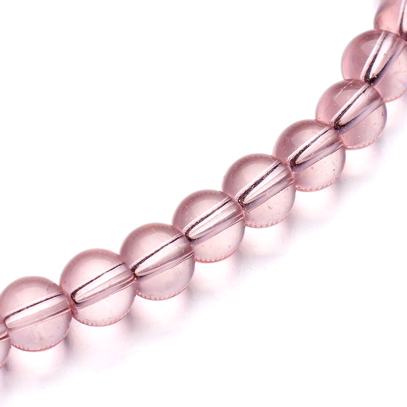 1 Cuộn Dây Chuỗi Tròn Màu Đen 4mm Lỗ 1mm Kích Thước 75~80 Mảnh/ 11 inch