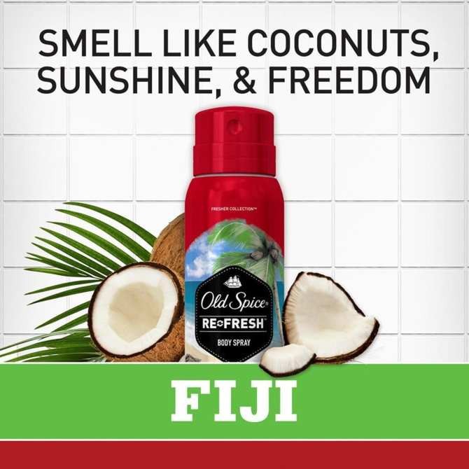 [USA] Xịt nước hoa toàn thân nam Old Spice 106g Fiji - Mỹ
