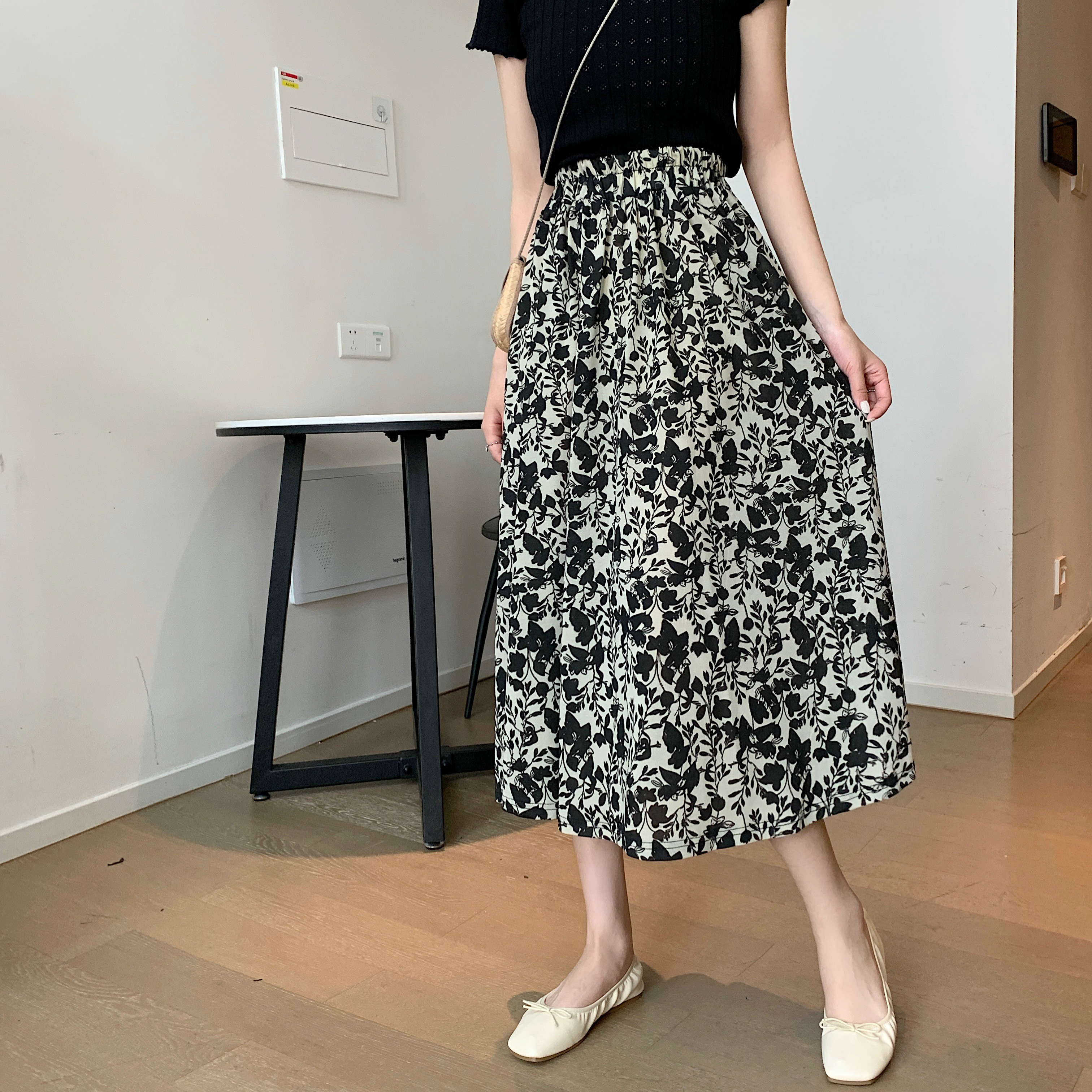 Chân Váy Midi Dài Lưng Cao Họa Tiết Hoa Thời Trang Mùa Hè Cho Nữ | BigBuy360 - bigbuy360.vn