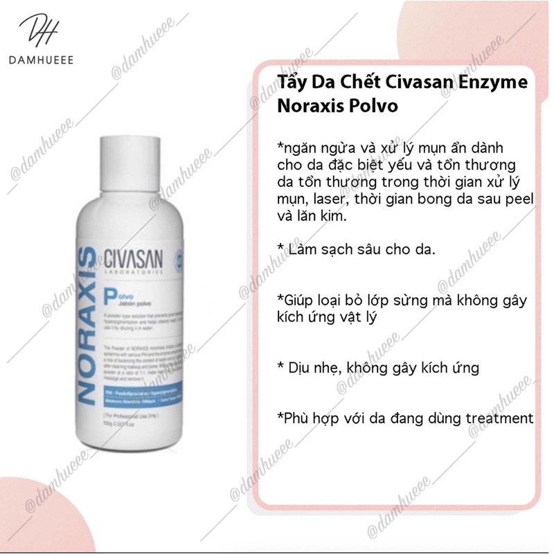 Tẩy tế bào chết Civasan Enzyme Noraxis Polvo