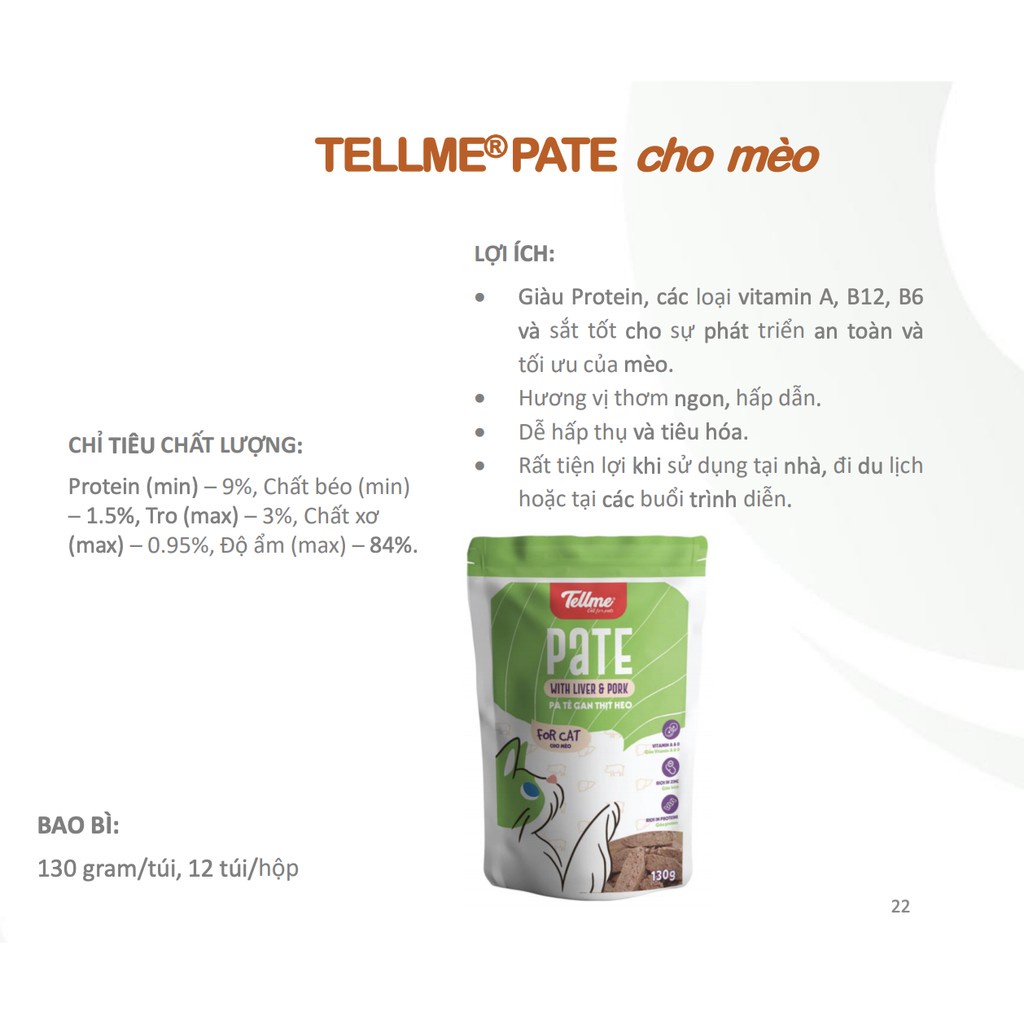 Pate cho mèo Tellme 130g, gan heo vịt hầm rau củ tăng cân cho mèo Con mèo xiêm shop
