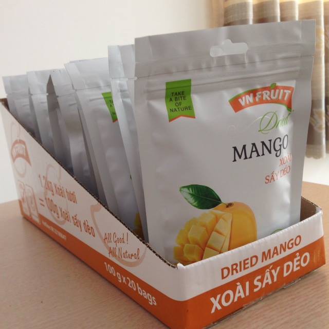 Xoài Ohla chín cây sấy dẻo túi zip 100g