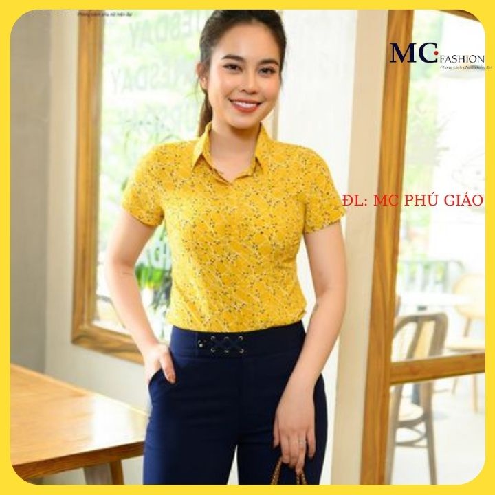 Sơ Mi Công Sở Đẹp Tay Cộc MC Fashion A668 Silk Mát Nhẹ Thấm Hút Mồ Hôi Không Nhăn