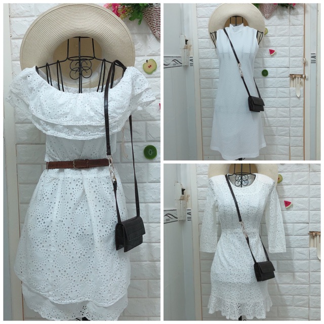 Đầm xô ren trắng Hàn xinh xẻo