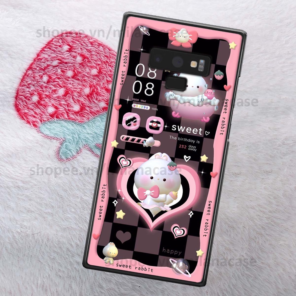 Ốp Samsung Note 9 hình đồng hồ icon gấu mèo cute cực dễ thương ngộ nghĩnh