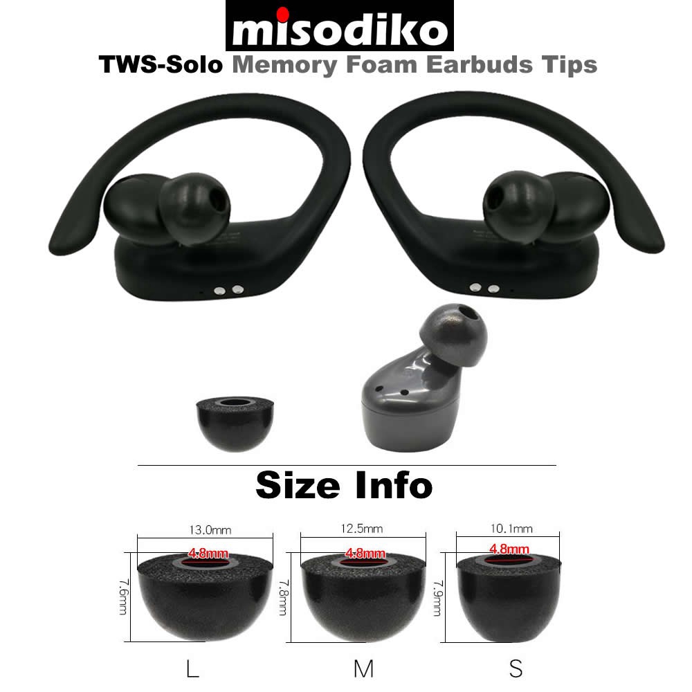 Set 3 Cặp Nút Bọc Tai Nghe Bluetooth Misodko Tws-Solo Cho Powerbeats Pro / Sony Wf-1000Xm3, Wf-Sp700N, Wf-1000X / Usax Ngdo 2 F5