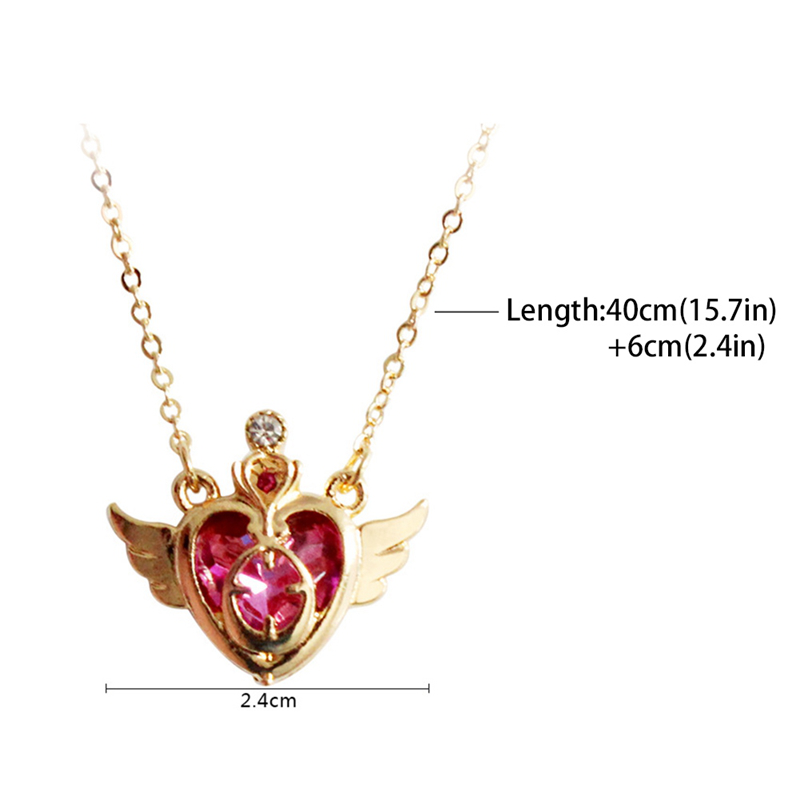 Dây chuyền kiểu Sailor Moon màu hồng