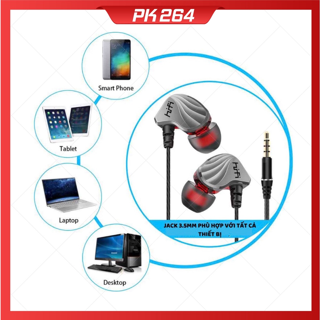 Tai Nghe Nhét Tai HiFi S2000 Pro Super Bass Chống Ồn Cực Tốt, Âm Thanh Khủng, Chơi Game Ngon
