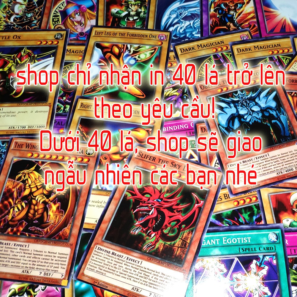 [Mã TOYJAN hoàn 20K xu đơn 50K] In bài Yugioh ❤️AnhKAI❤️ Thẻ bài Yugioh in 2 mặt theo yêu cầu