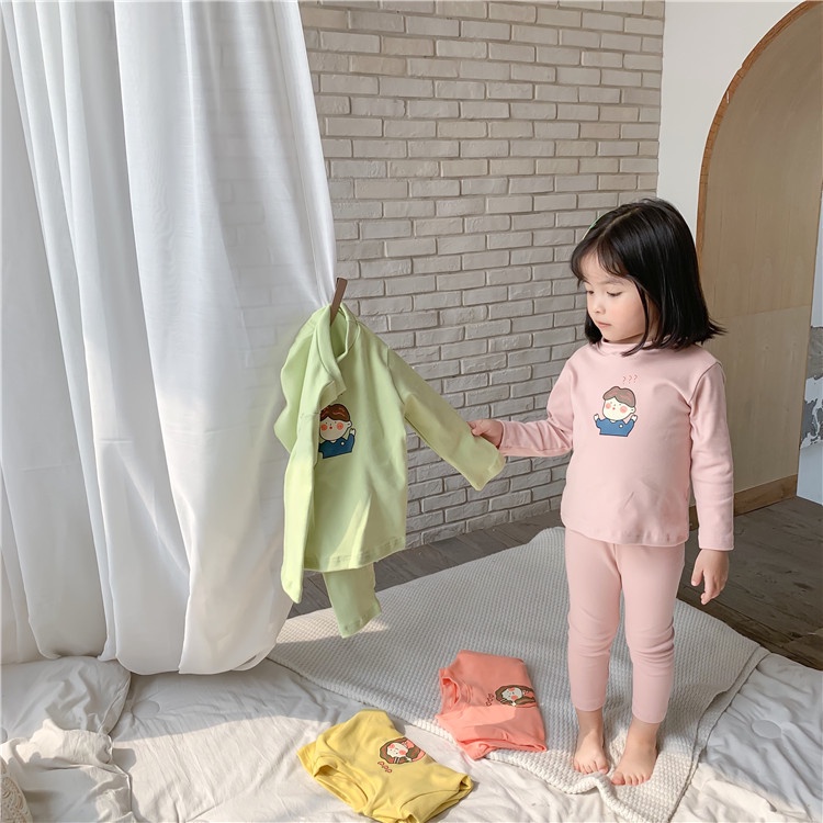 (8-20kg) Bộ quần áo dài tay in hình dễ thương AM376 cho bé trai và bé gái TTR124