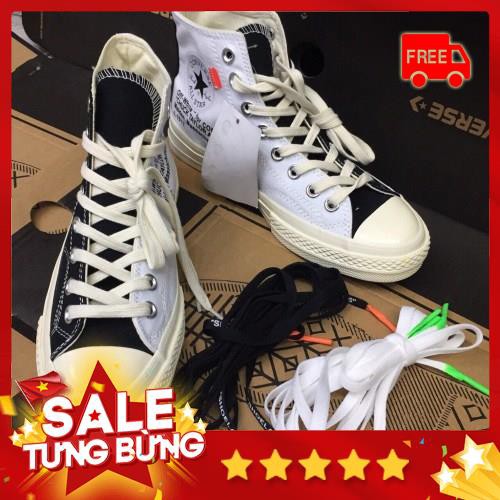 [Hàng đẹp] Giày thể thao cao cấp Converse AllStar đen trắng cao cổ - Freeship từ 150k