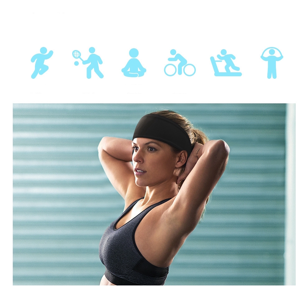 Băng đô trơn màu phong cách thể thao năng động dành cho unisex