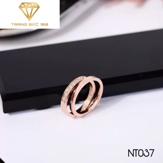 Nhẫn titan ko đEn 2 chiếc NT037