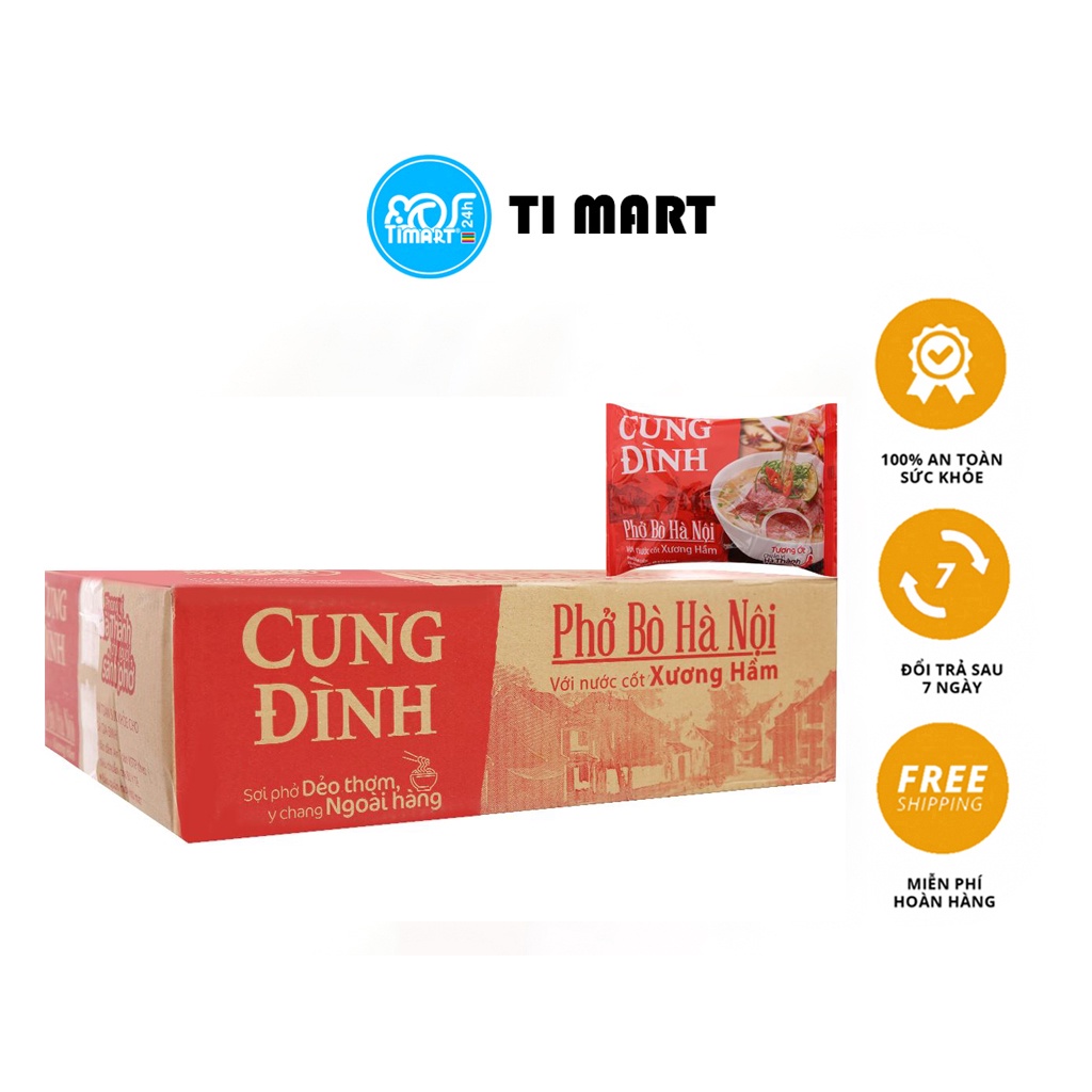 Thùng 30 gói phở bò Cung Đình Hà Nội 68g