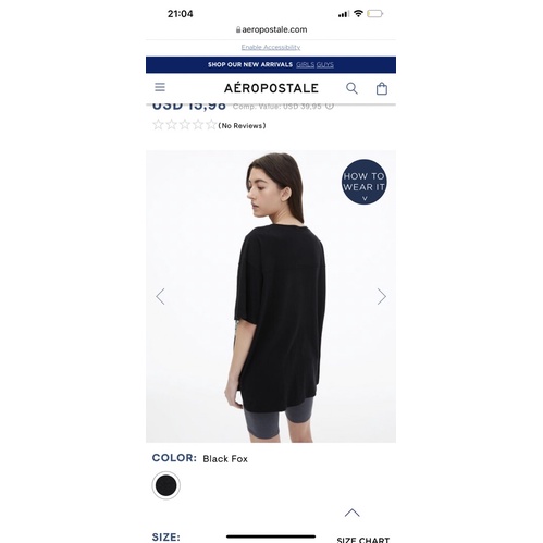 Áo thun Aeropostale Boyfriend Tee nam nữ unisex VNXK