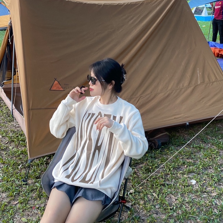 Áo sweater WISEN COLUMN áo nỉ dài tay unisex form rộng