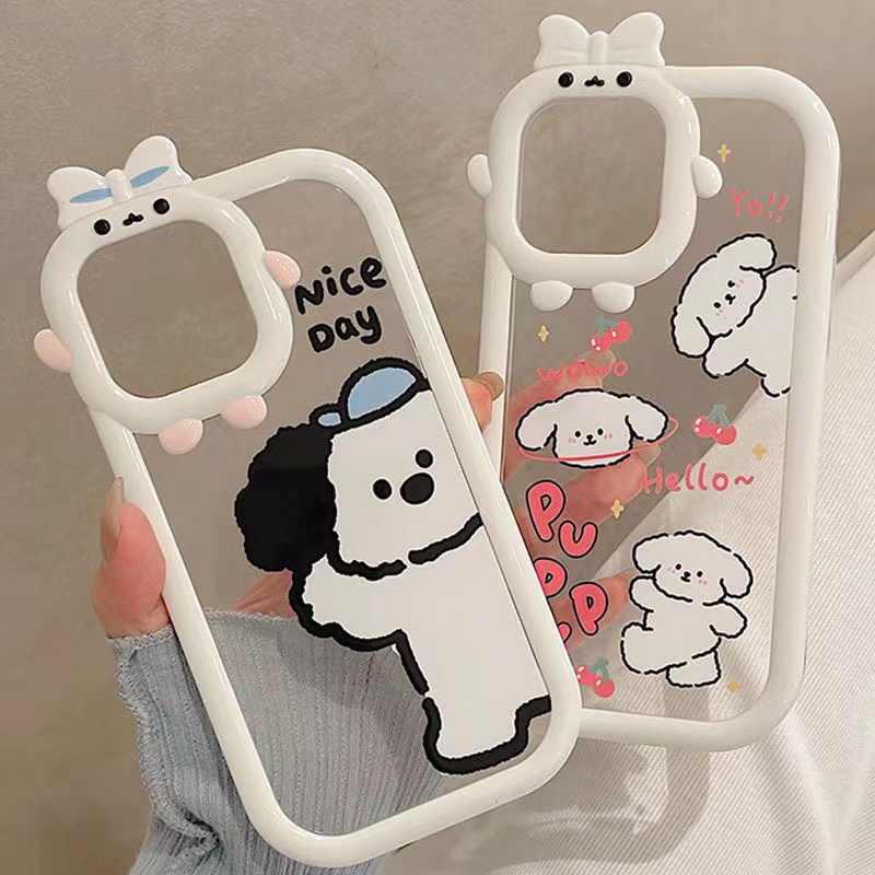 Ốp Điện Thoại Hình Chú Chó Quái Vật 3D Bảo Vệ Lens Cho iPhone 11 13promax 12 7Plus X XR XSMAX