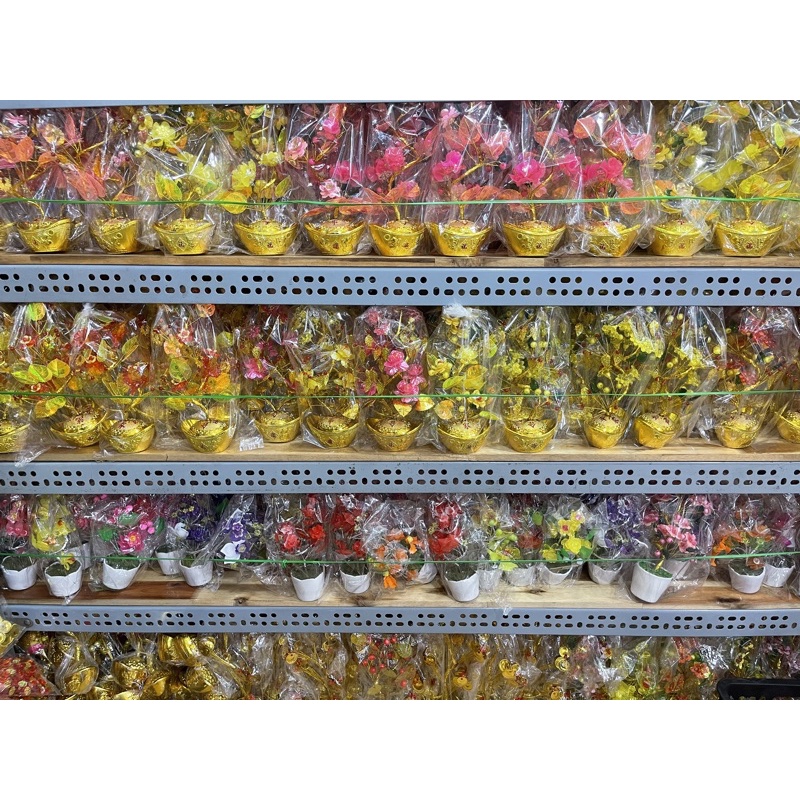 1 Cây Hoa Pha Lê Nhựa Tài Lộc Mini Trưng Tết 2022 [Đủ Kiểu]