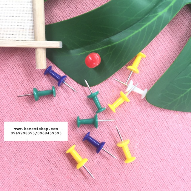 Đinh ghim bảng gỗ bần , ghim bảng tin ghim giấy túi 20 đinh