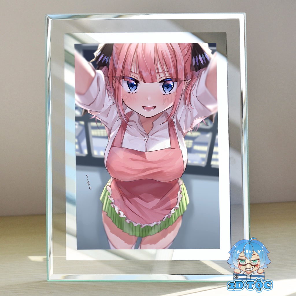 Khung kính Nakano Nino (1) Anime Manga NHÀ CÓ 5 NÀNG DÂU - để bàn by 2D Tộc Shop