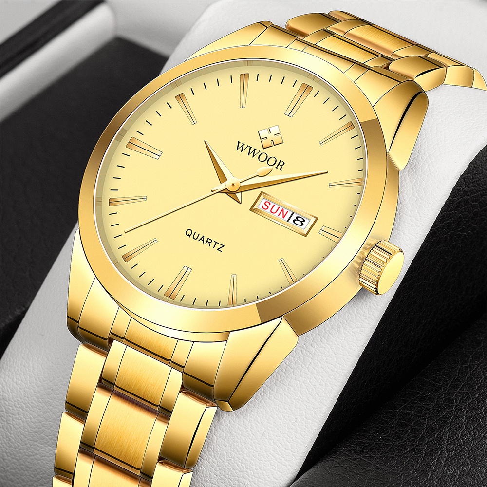 Đồng Hồ Chống Thấm Nước WWOOR Top Sang Trọng Cho Nam Relogio Masculino-8801G