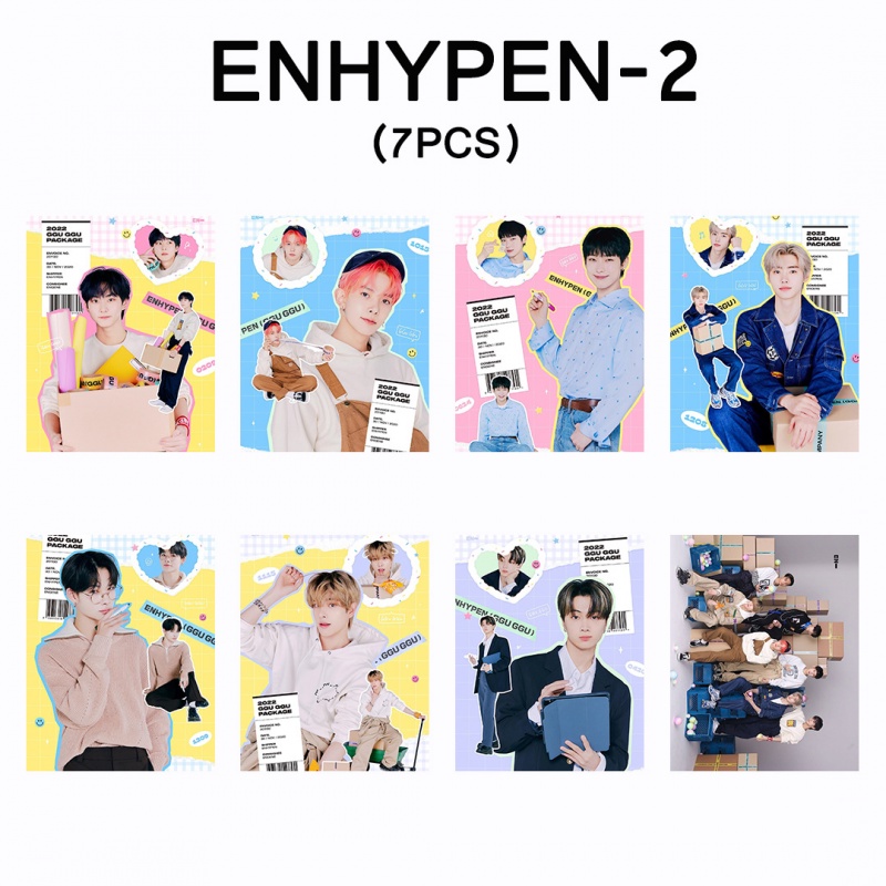 Set 7 Tấm Thẻ Ảnh In Hình Nhóm Nhạc Kpop GGU GGU 2022