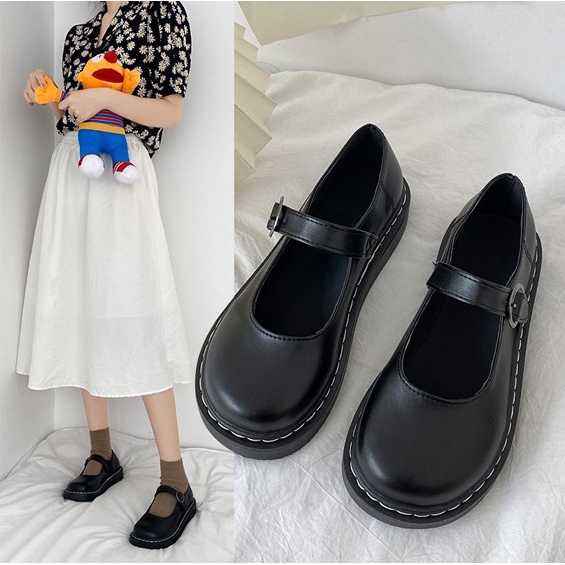 Giày Lolita Nữ Đế Bằng 3cm Giày OXFORD Cao Cấp Phong Cách Vintage   MJ02-Molita
