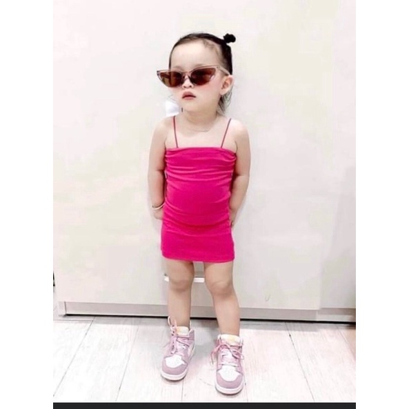 váy 2 dây cotton cực xinh cho bé gái - v2dct