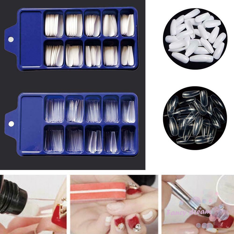 Set 100 móng giả thiết kế mẫu hoa văn DIY