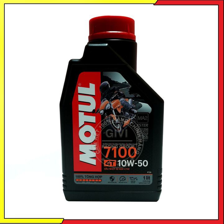 Nhớt Motul 7100 4T 10W50 1L Cho Xe Tay Côn Và Mô Tô