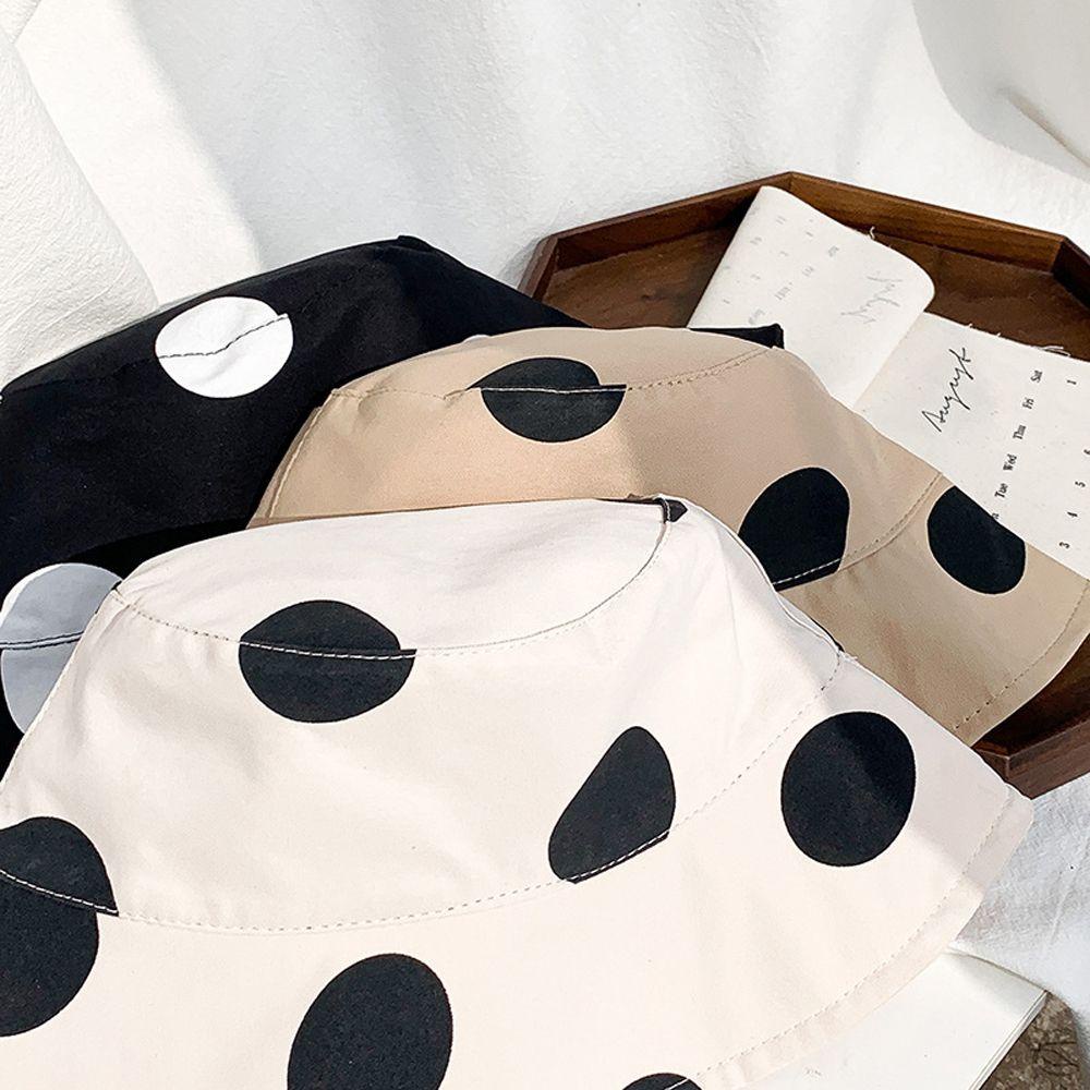 IVORY Mũ Bucket Chất Liệu Cotton Màu Trơn Thời Trang Mùa Hè Phong Cách Hàn Quốc