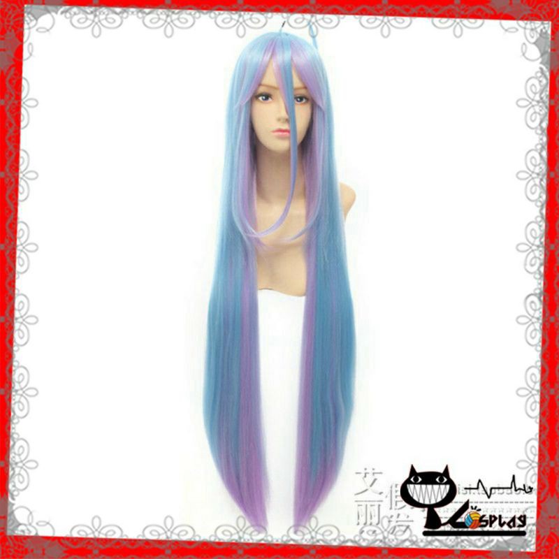 [Sẵn] Wig/tóc giả cosplay Shiro - No game no life màu tím pha xanh da trời tại MIU SHOP 09