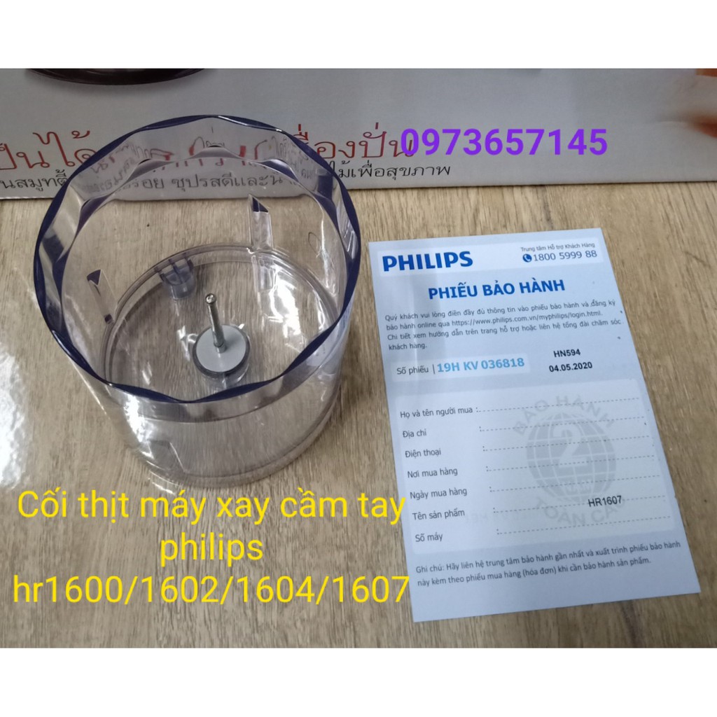 Phụ kiện Máy xay sinh tố cầm tay Philips HR1608 / 1604/ 1613/ 1364/ 1607 - dao nắp cối thịt