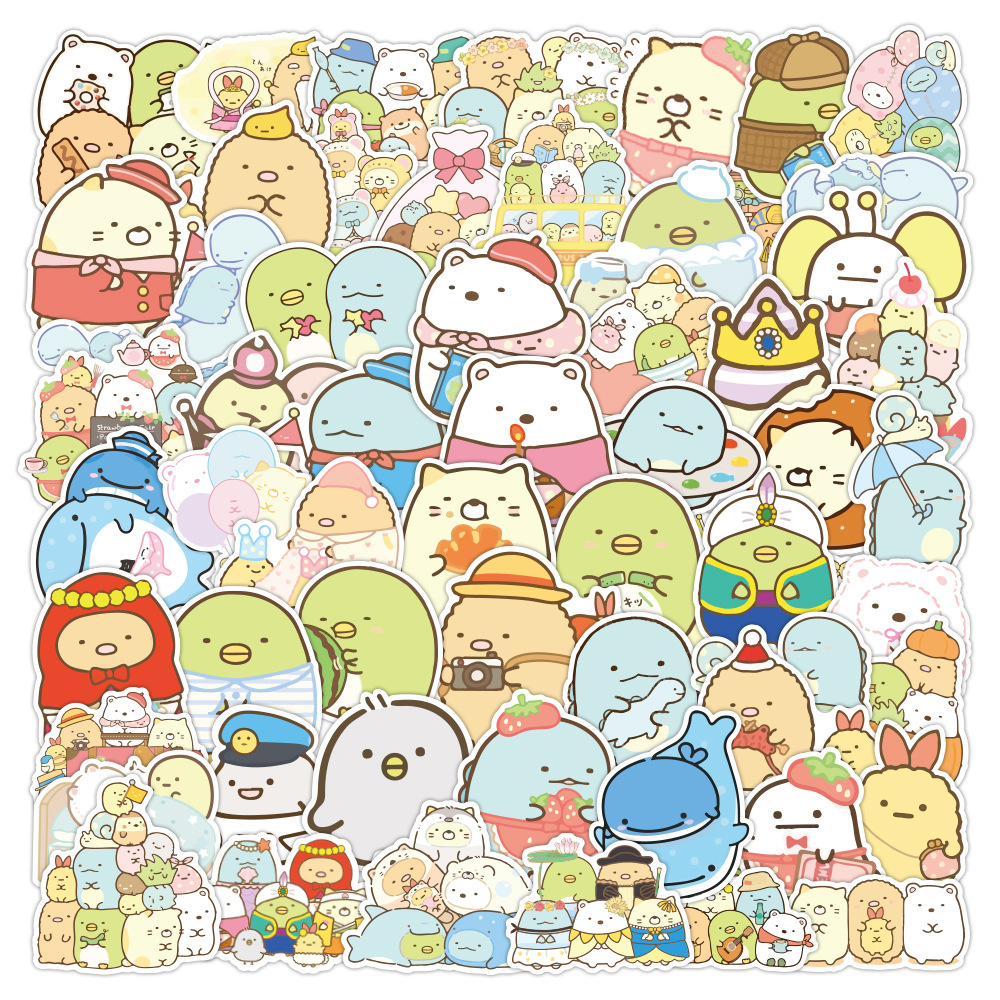 100Pcs/Set ❉ Sumikkogurashi Series A Stickers ❉ SAN-X Sumikko DIY Fashion Mixed Waterproof Doodle Decals Stickers