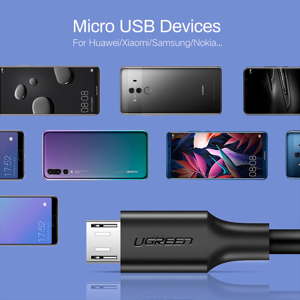 Cáp Sạc Nhanh Micro USB cao cấp UGREEN US289