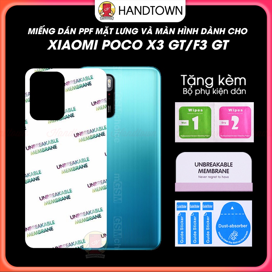 Miếng Dán PPF Xiaomi Poco X3 GT F3 GT Bảo Vệ Máy Chống Xước Chống Nước Chống Vân Tự Phục Hồi Cao Cấp Handtown