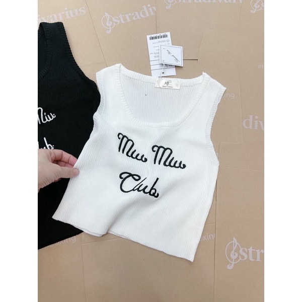 BÁN SỈ ÁO LEN BALO QC MIU MIU ĐEN TRẮNG CHO NỮ | BigBuy360 - bigbuy360.vn