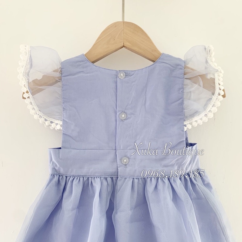 Váy Bé Gái VIRGIL KIDS Váy Cánh Tiên Màu Xanh Cực Xinh, Hàng Quảng Châu Cao Cấp Cho Bé 1 - 5 tuổi [Ảnh Thật]